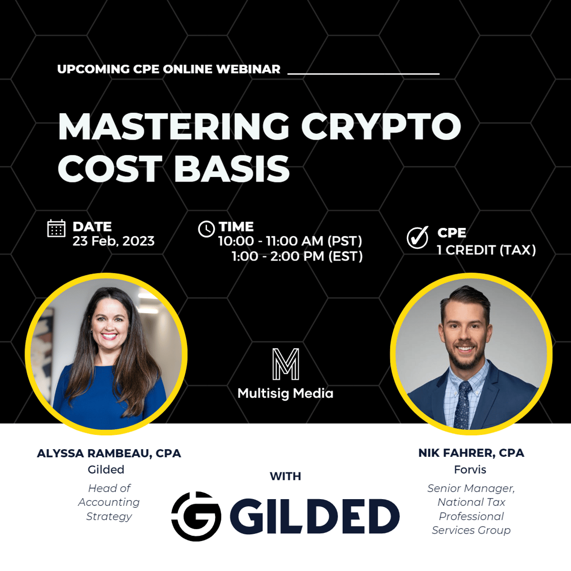 Gilded Webinar Promo - LinkedIn Dimensions (1200 × 1200 px)